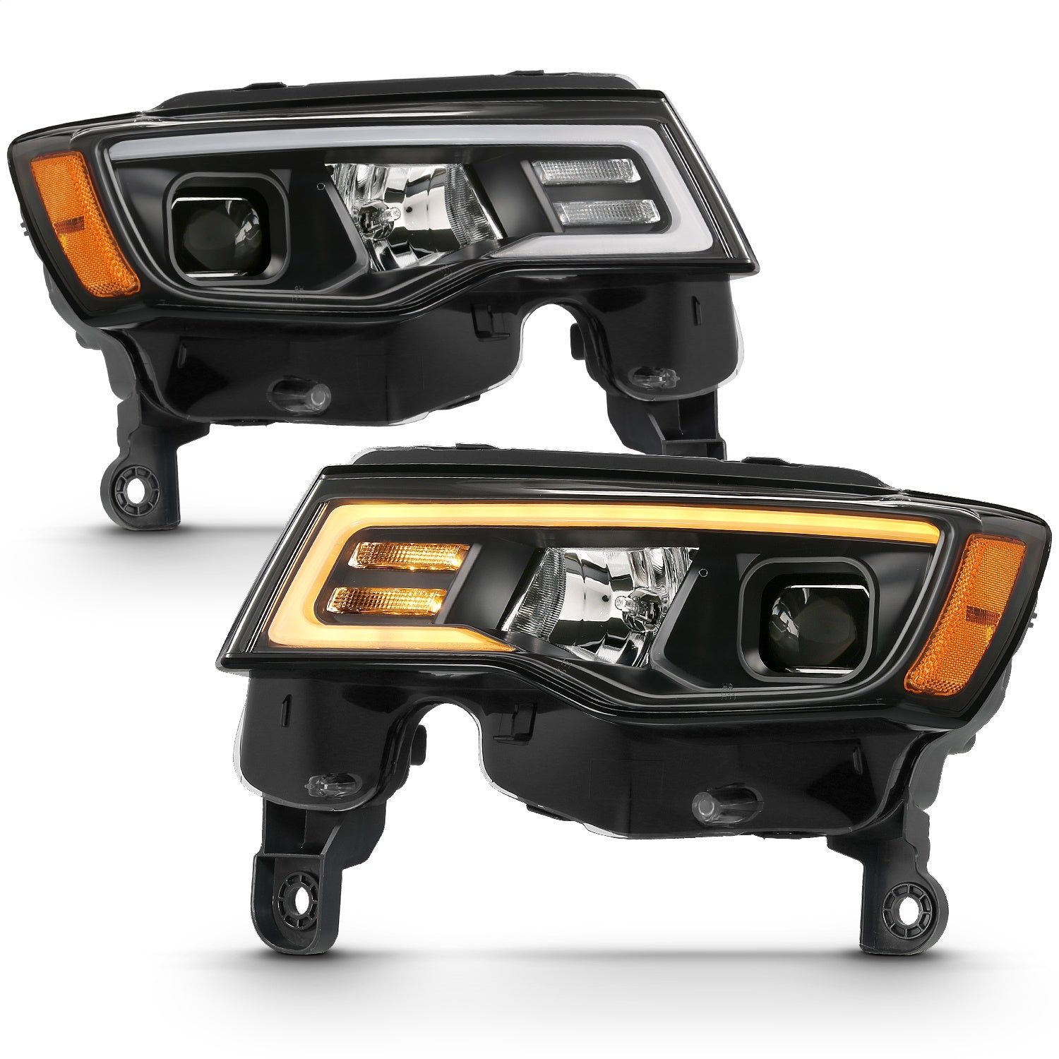 Anzo USA 111418 Projector Headlight Set Fits 17-18 Grand Cherokee (WK2)