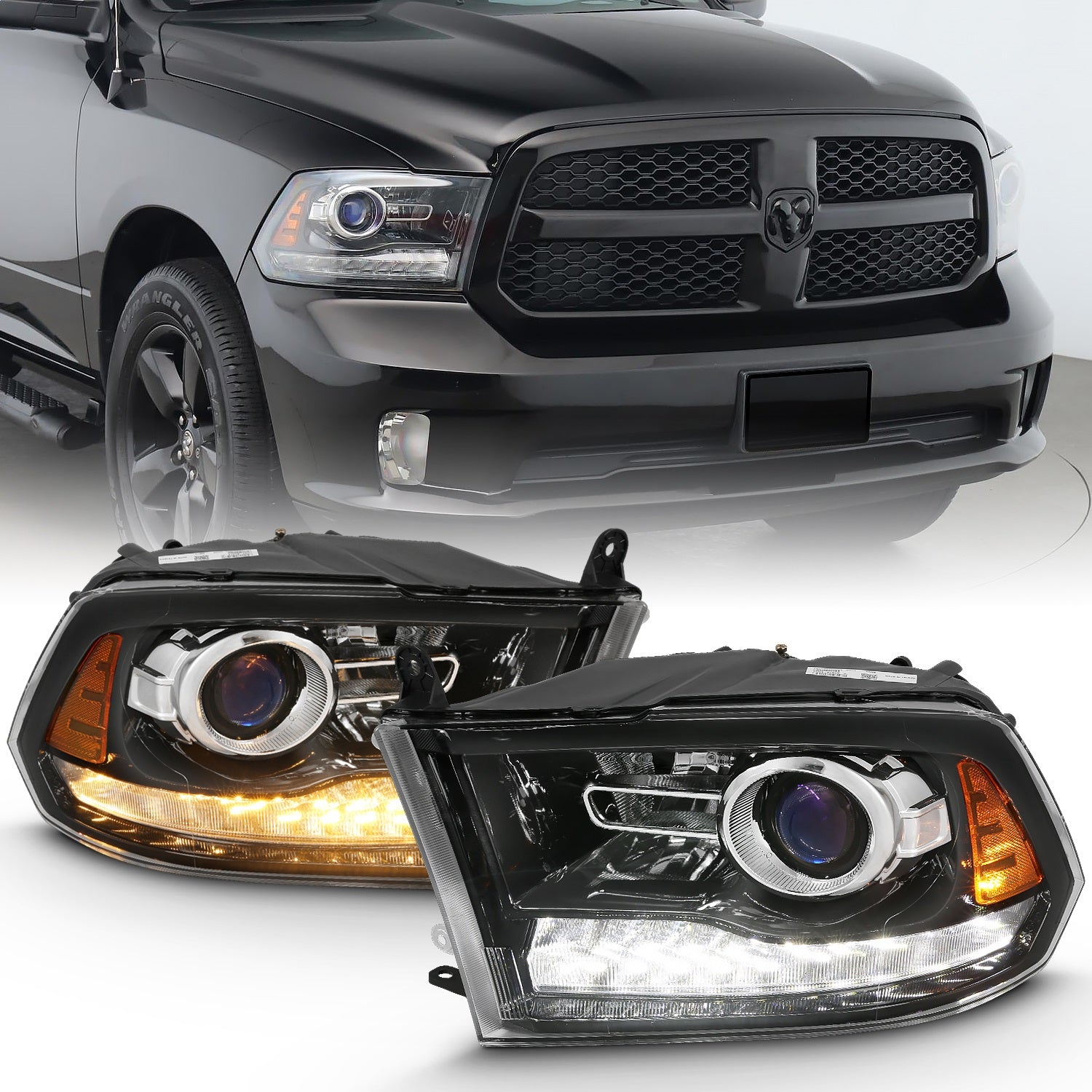 Anzo USA 111439 Projector Headlight Set w/Halo