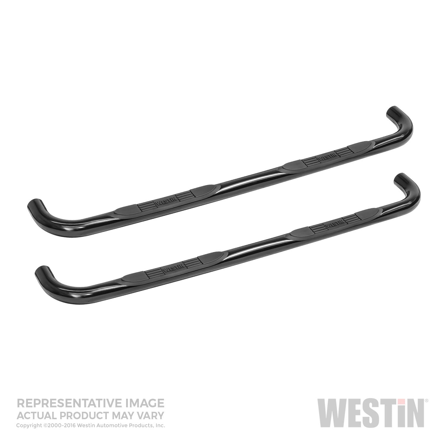 Westin 23-0975 E-Series 3 Round Nerf Step Bars Fits 97-06 Wrangler (TJ)