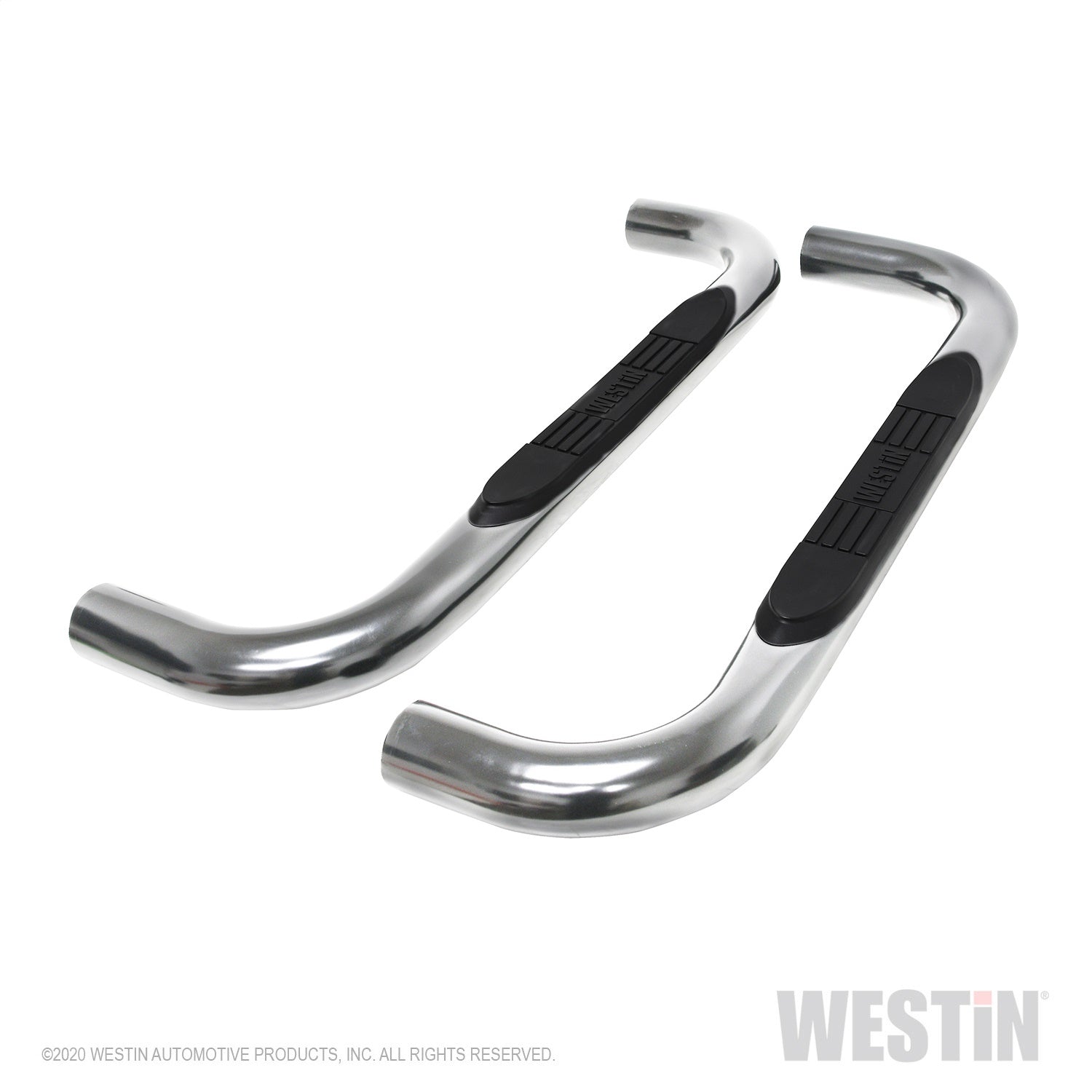 Westin 23-4110 E-Series 3 Round Nerf Step Bars Fits Sierra 1500 Silverado 1500