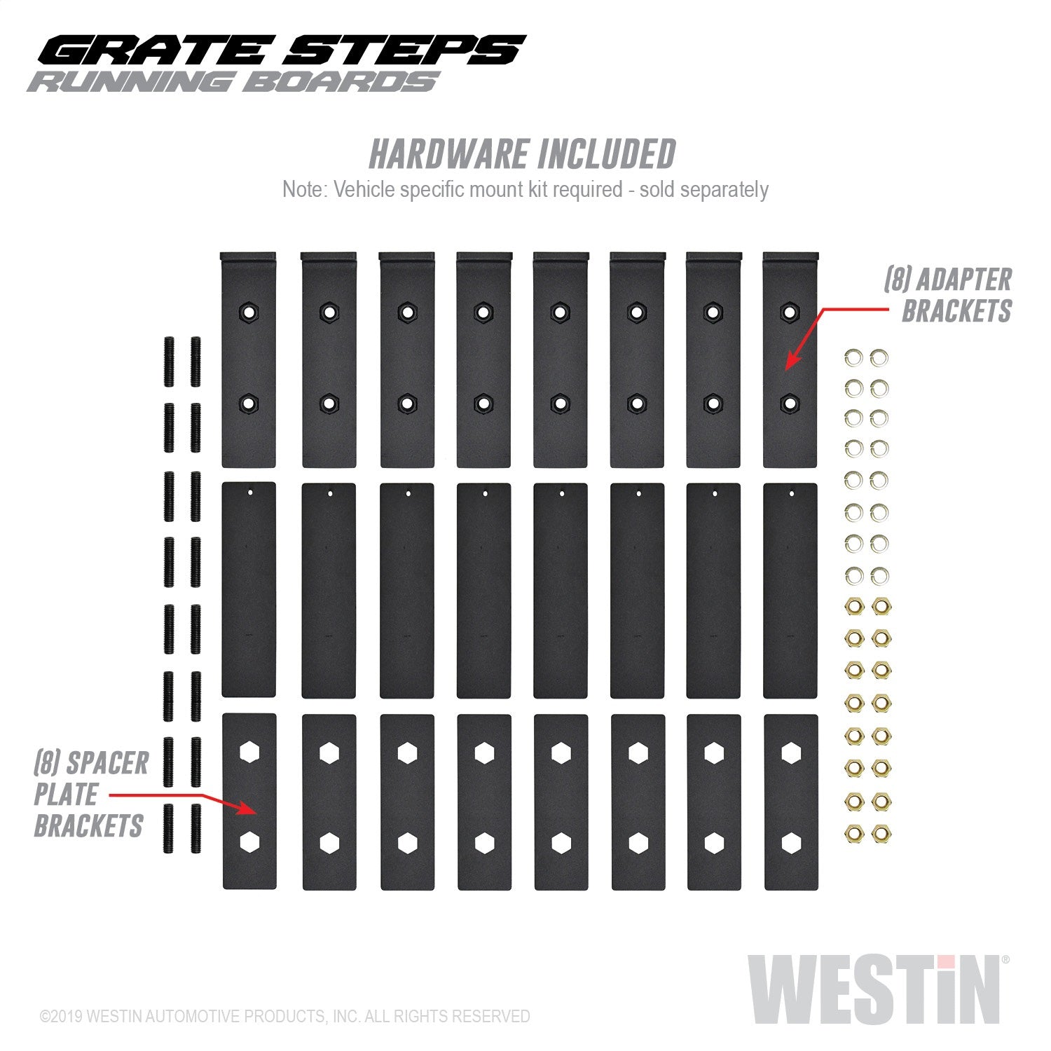 Westin 27-74725 Grate Steps Running Boards