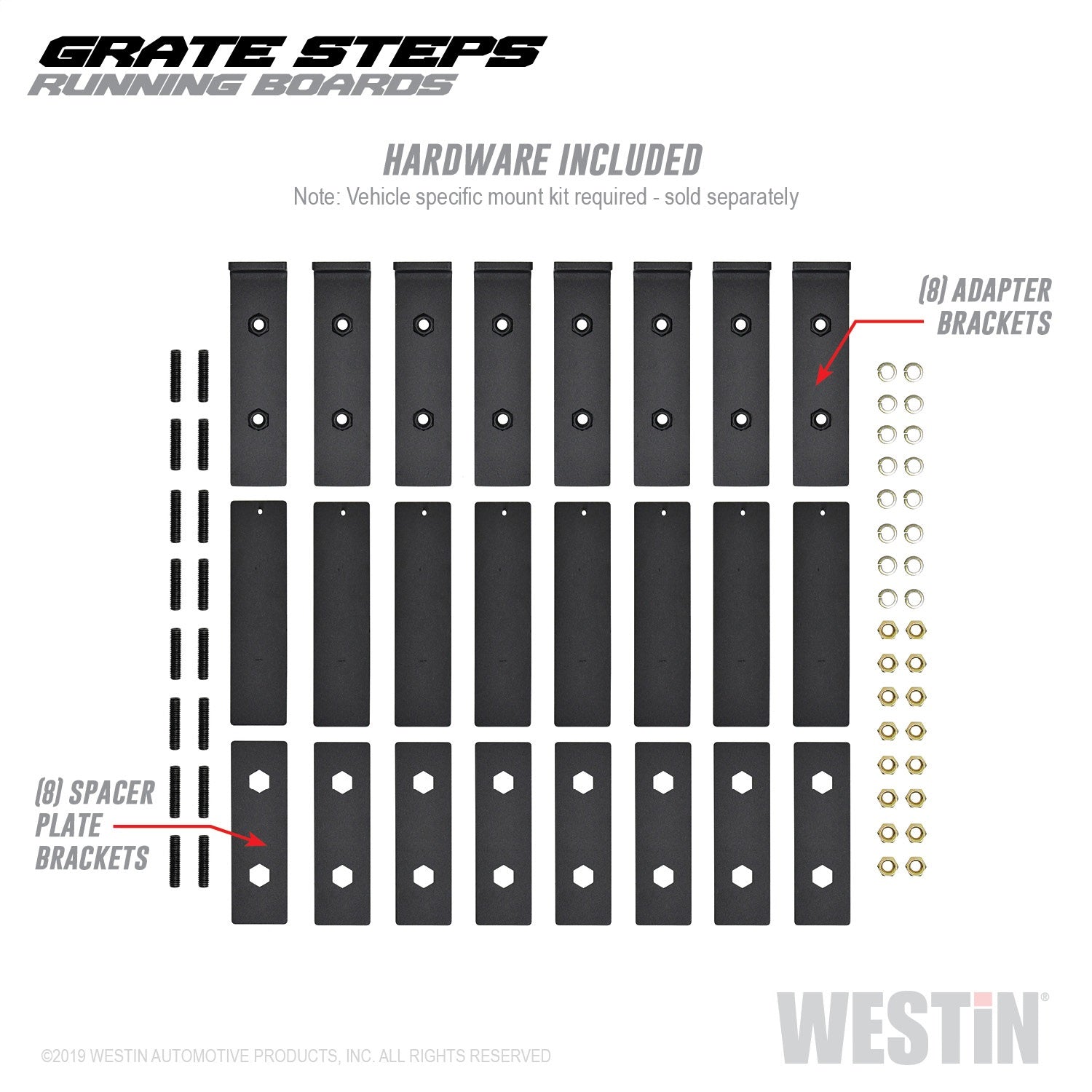 Westin 27-74745 Grate Steps Running Boards