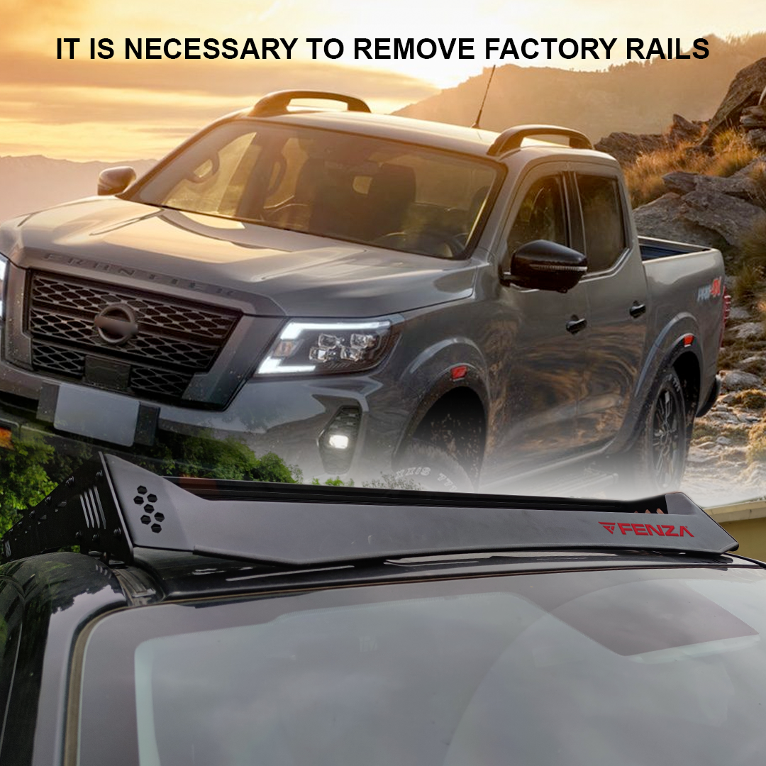 Black Powder Roof Rack Compatible With Nissan Frontier 15+