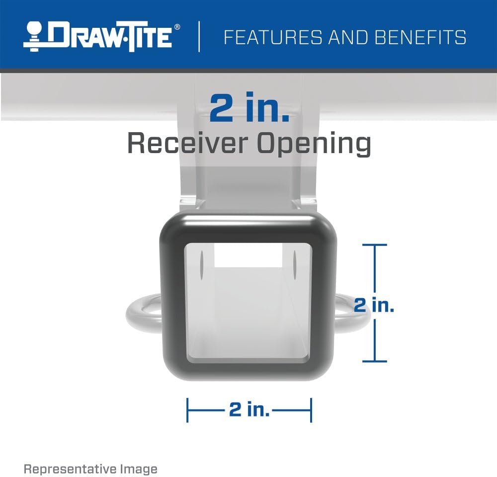 Draw-Tite76634 Class 3 Trailer Hitch, 2 Inch Square Receiver, Compatible with Lexus and Toyota Selected Models (Please Verify Vehicle Application)