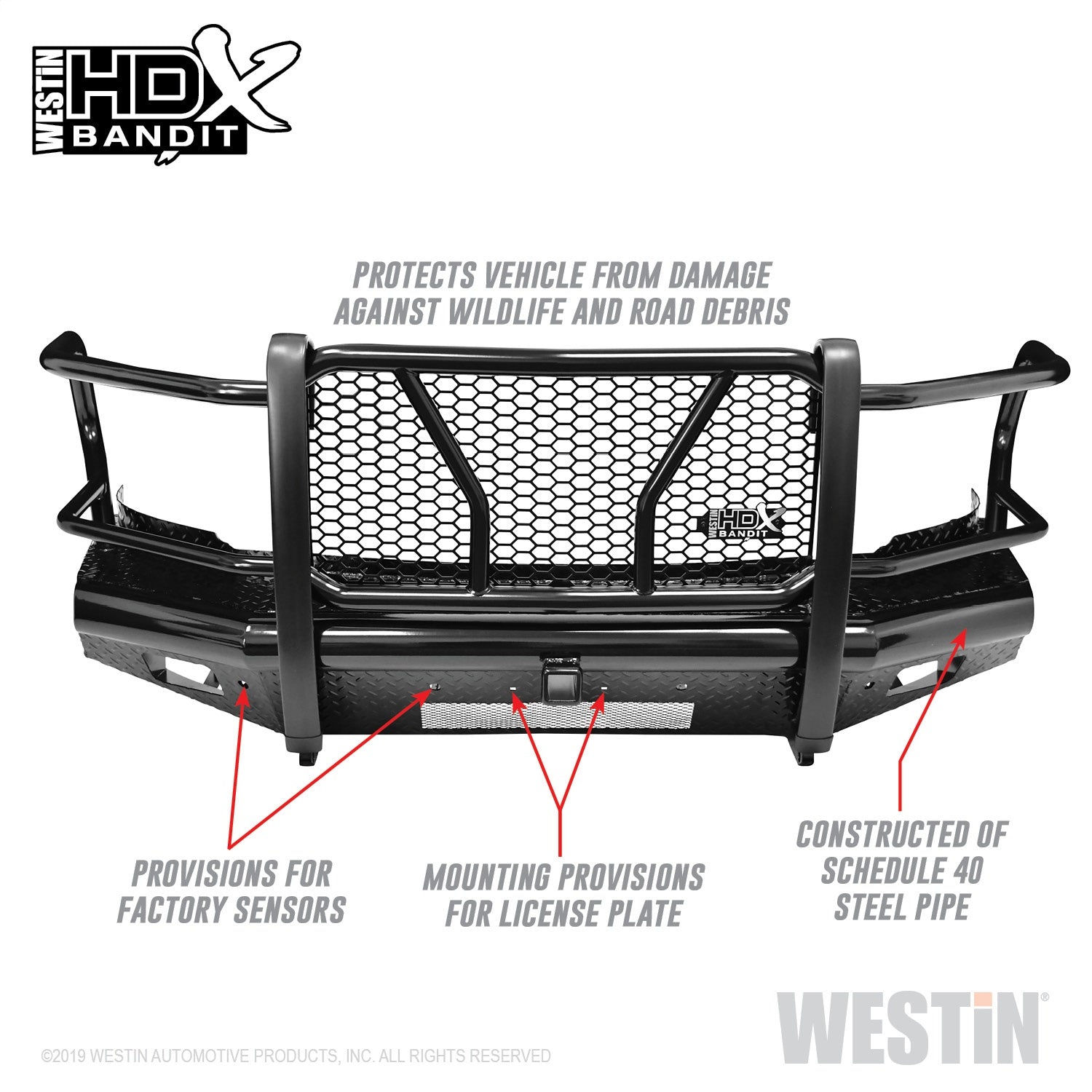 Westin 58-31175 HDX Bandit Front Bumper Fits 10-18 2500 3500 Ram 2500 Ram 3500