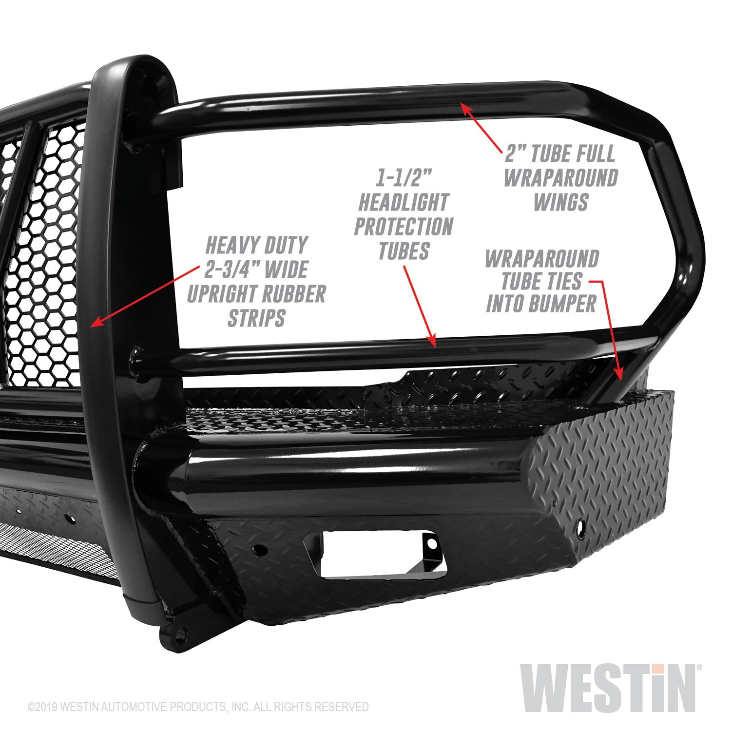 Westin 58-31175 HDX Bandit Front Bumper Fits 10-18 2500 3500 Ram 2500 Ram 3500