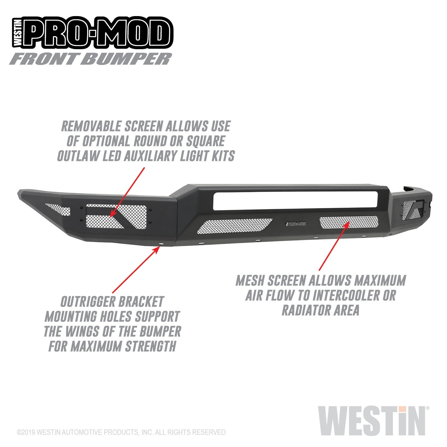 Westin 58-41035 Pro-Mod Front Bumper Fits 14-21 Tundra