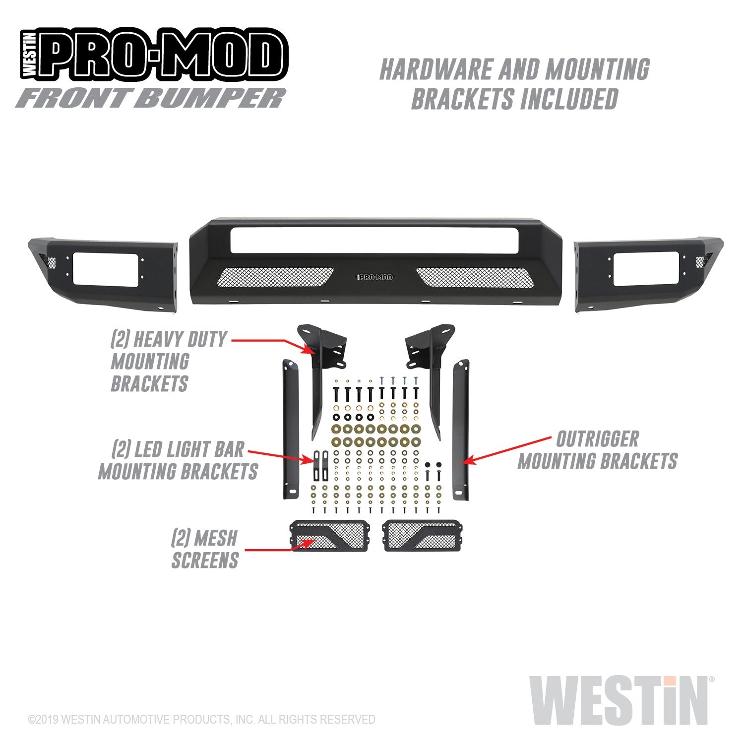 Westin 58-41035 Pro-Mod Front Bumper Fits 14-21 Tundra