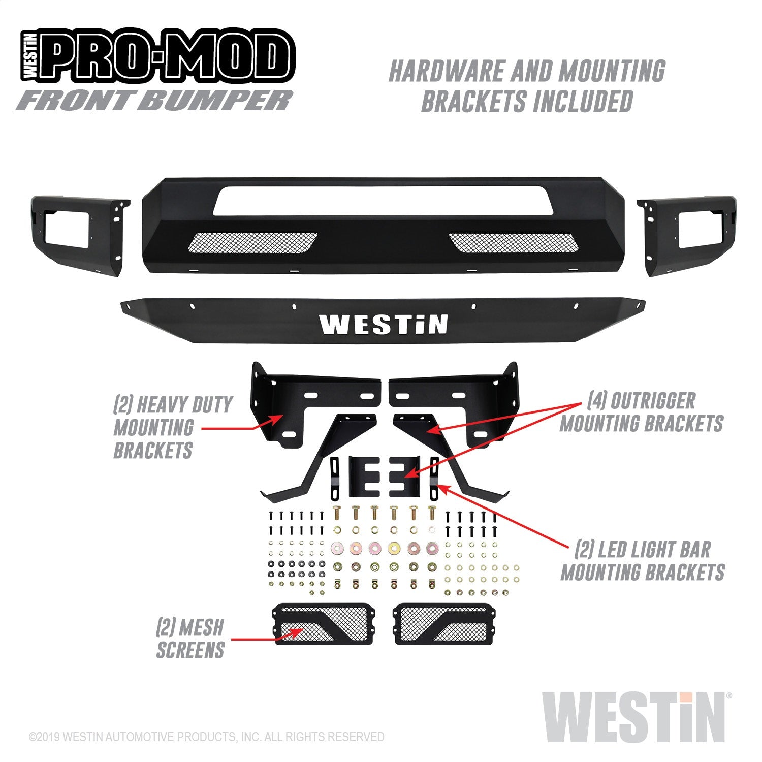 Westin 58-41065 Pro-Mod Front Bumper Fits 18-20 F-150