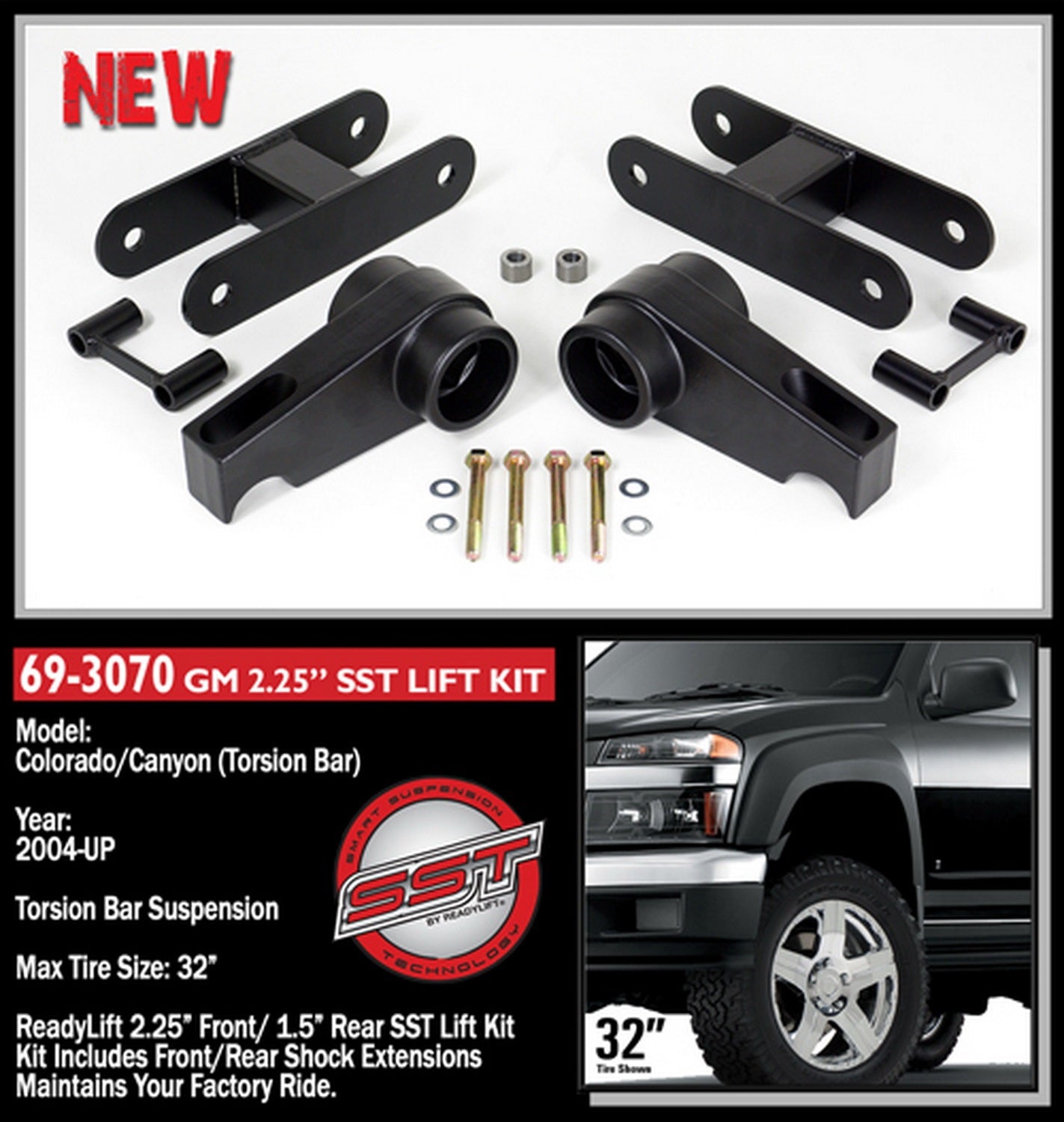 ReadyLift 69-3070 SST Lift Kit Fits 04-12 Canyon Colorado H3 H3T