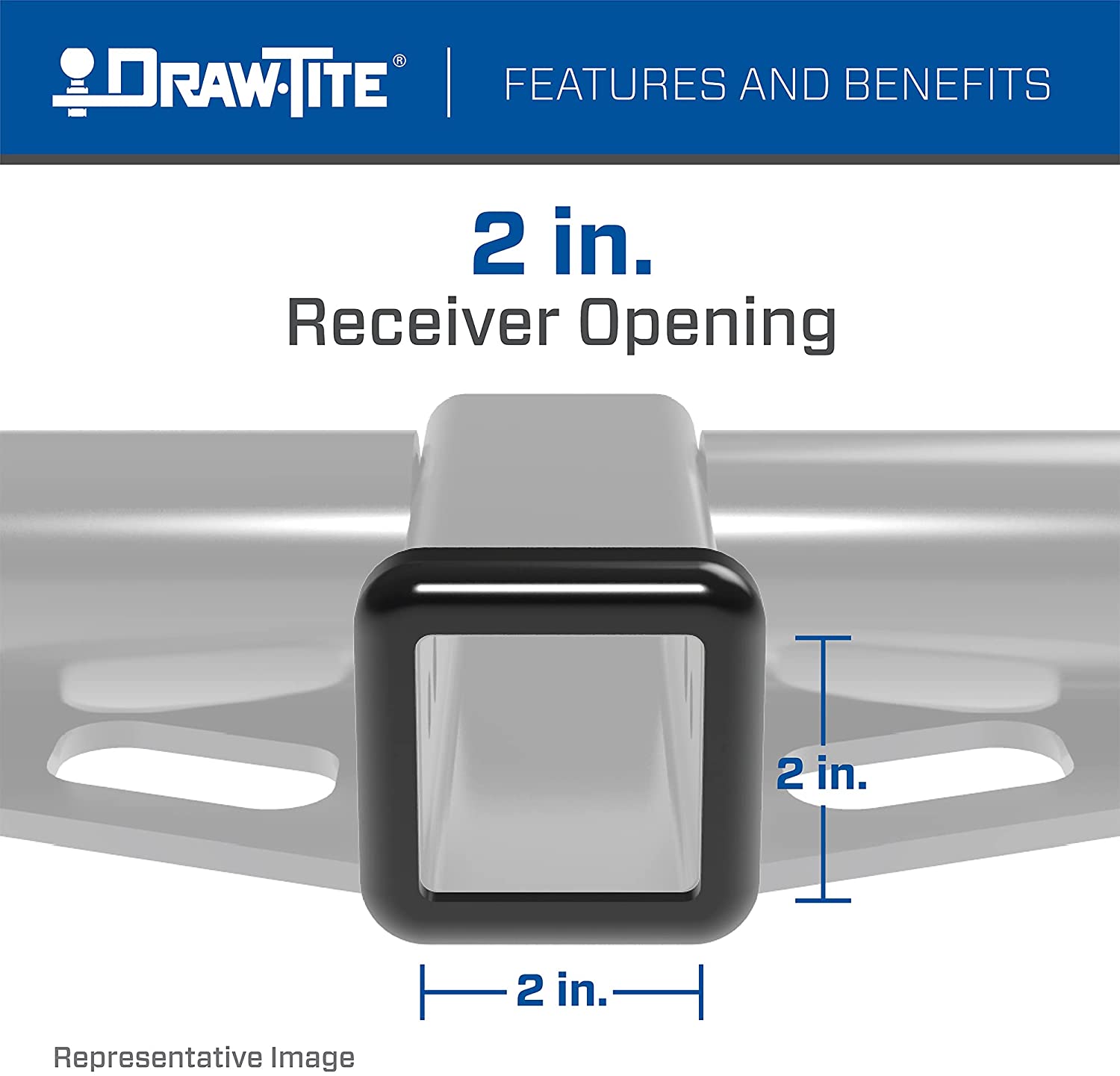 Draw-Tite 75540 Class III Max-Frame Receiver (with 2" Square Receiver Tube Opening)