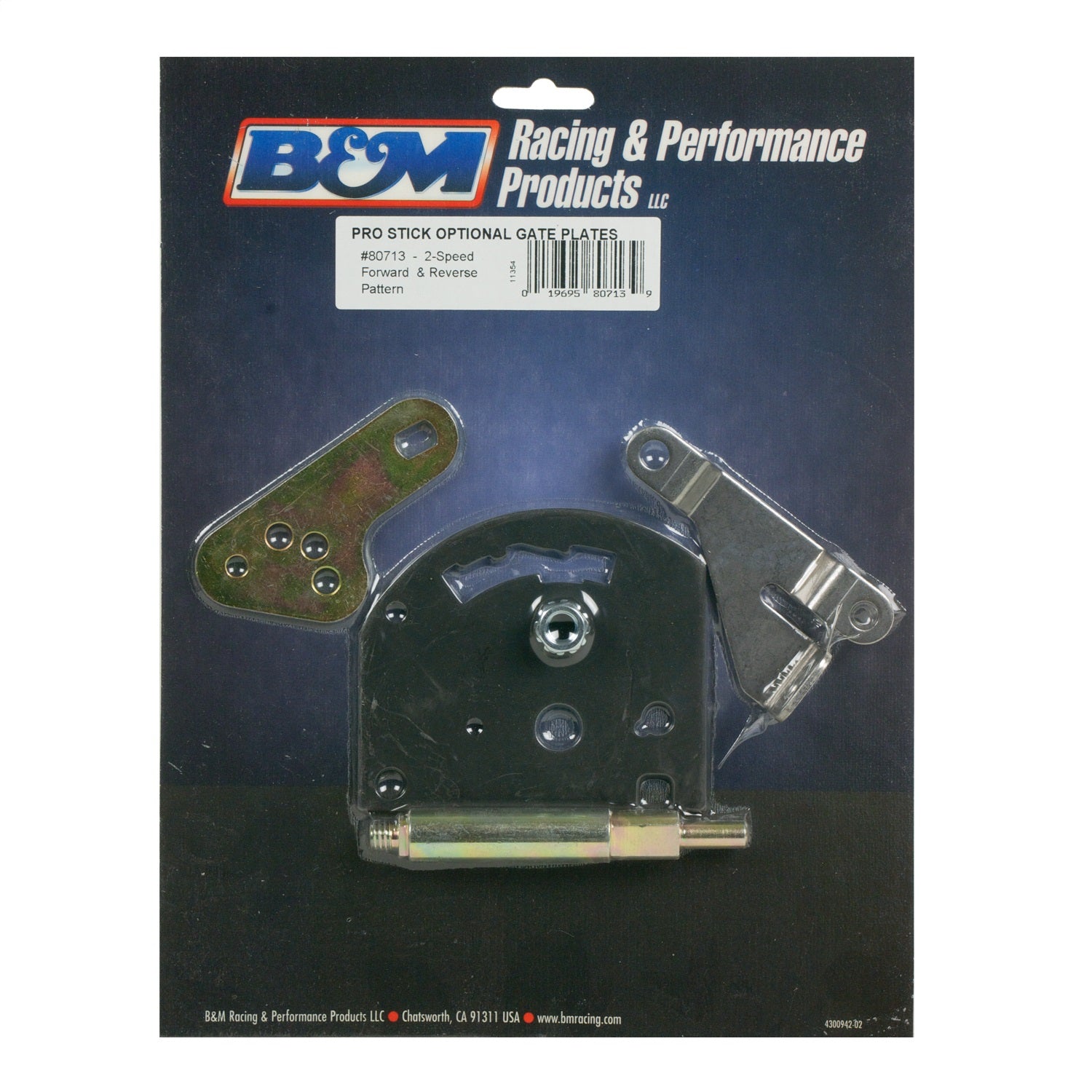 B&M 80713 Pro Stick Manual Transmission Shift Gate Plate And Lever