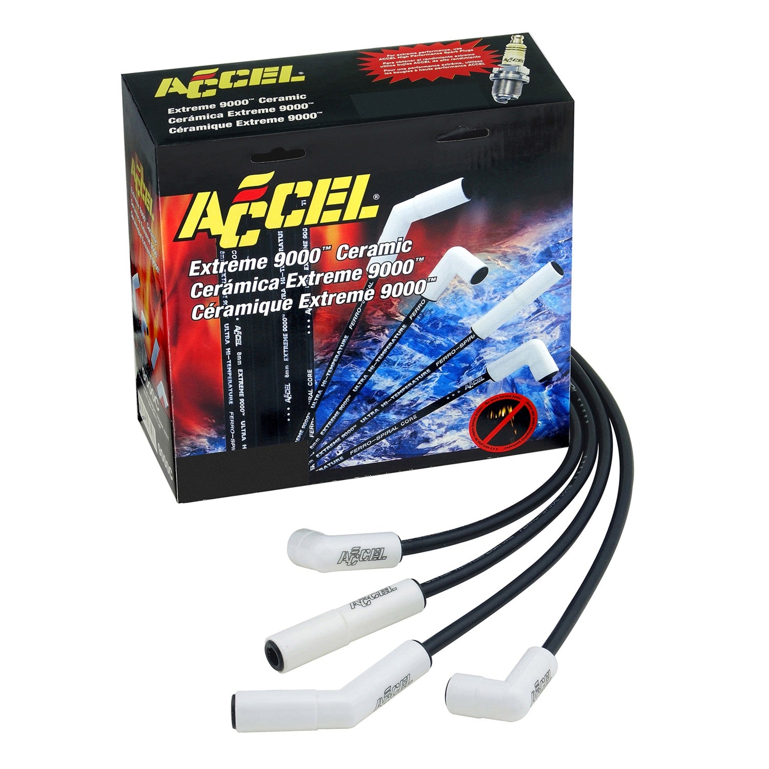 ACCEL 9011C Extreme 9000 Ceramic Boot Spark Plug Wire Set