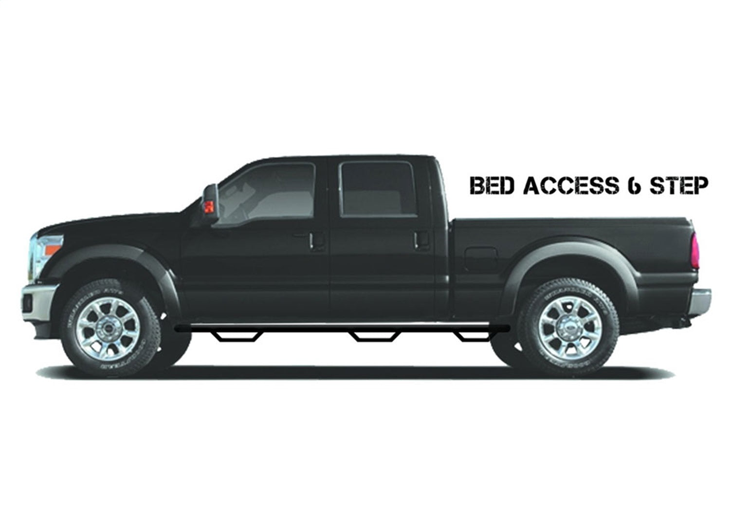 N-Fab T1683QC-6-TX Wheel To Wheel Nerf Step Bar w/Bed Access Fits 16-22 Tacoma