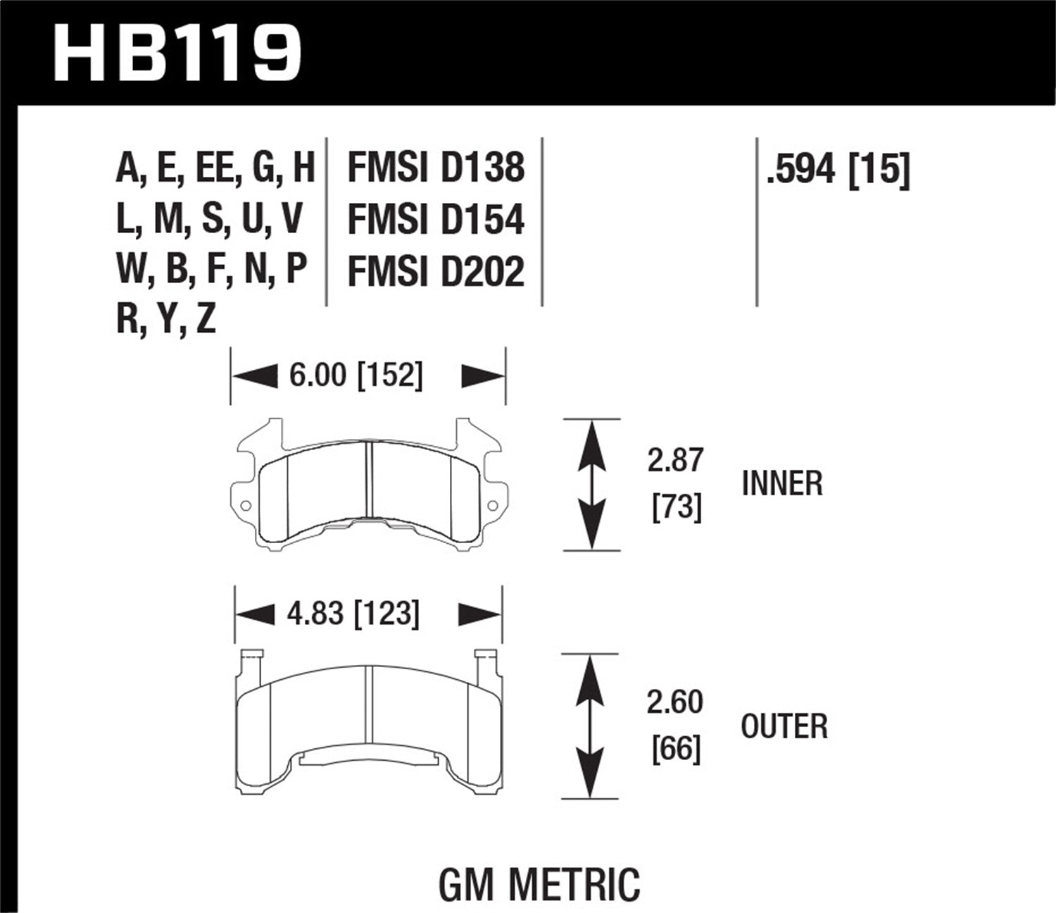 Hawk Performance HB119P.594 SuperDuty Disc Brake Pad