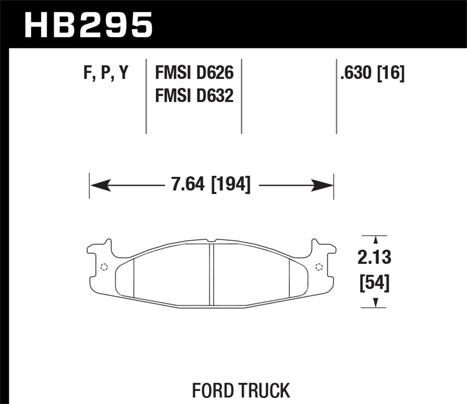 Hawk Performance HB295P.630 SuperDuty Disc Brake Pad