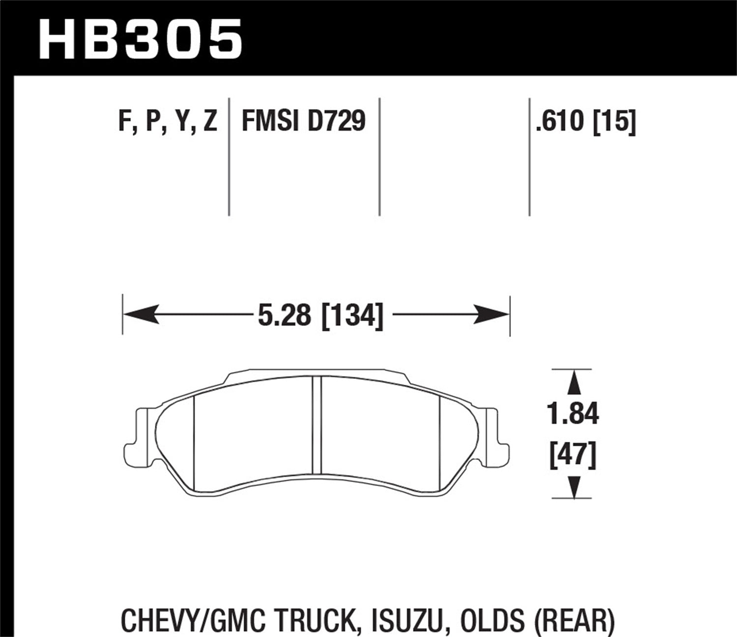 Hawk Performance HB334P.705 SuperDuty Disc Brake Pad Fits E-450 Super Duty F-250