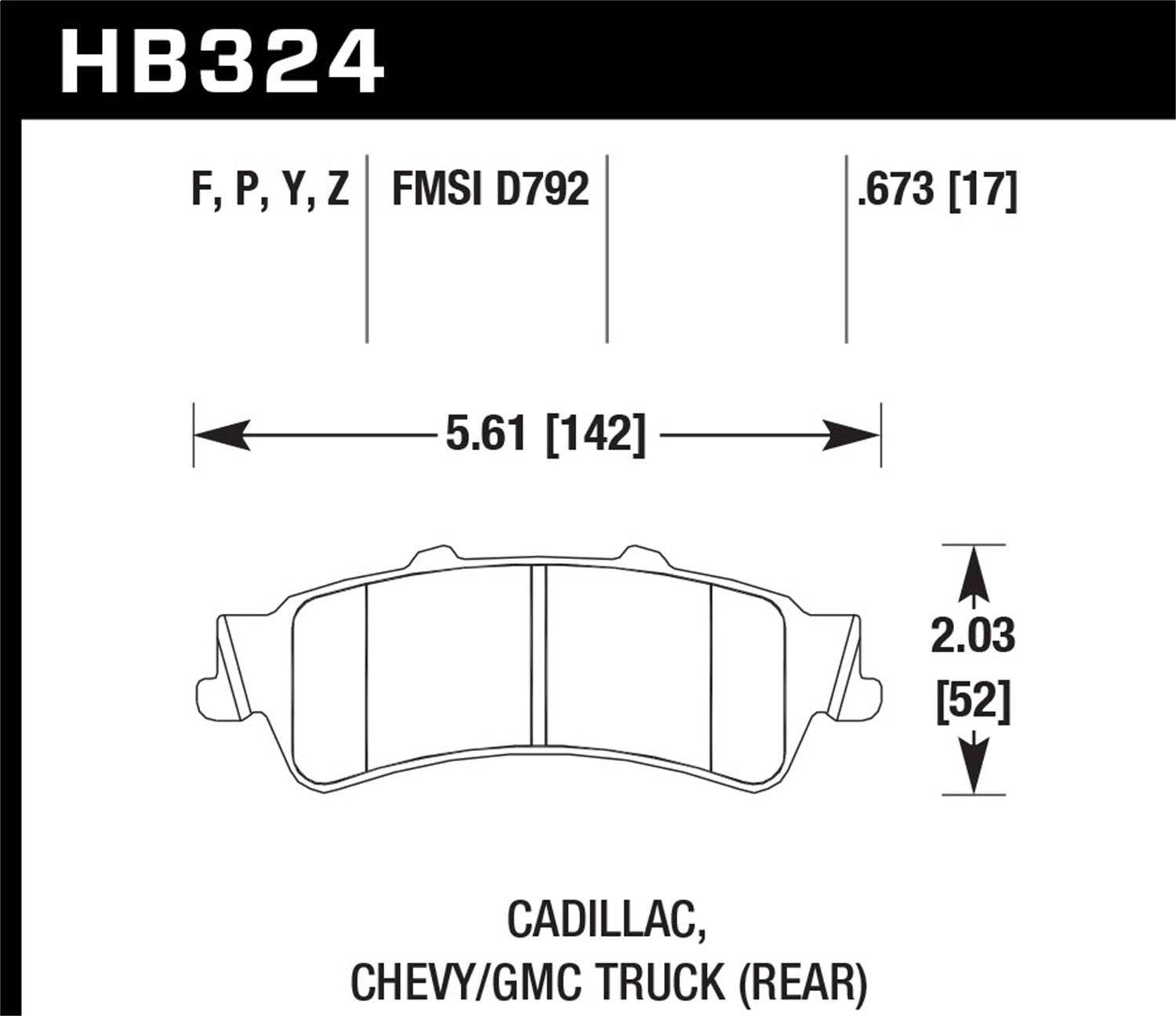 Hawk Performance HB324P.673 SuperDuty Disc Brake Pad