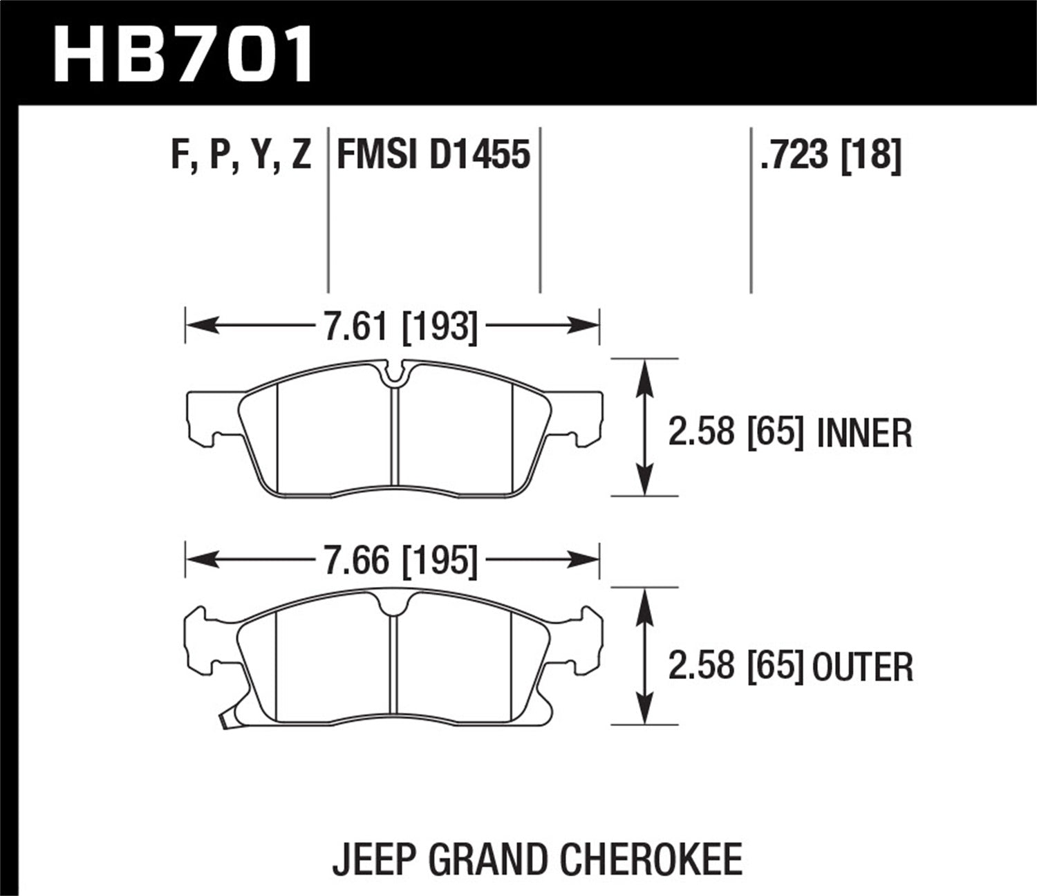 Hawk Performance HB701P.723 SuperDuty Disc Brake Pad