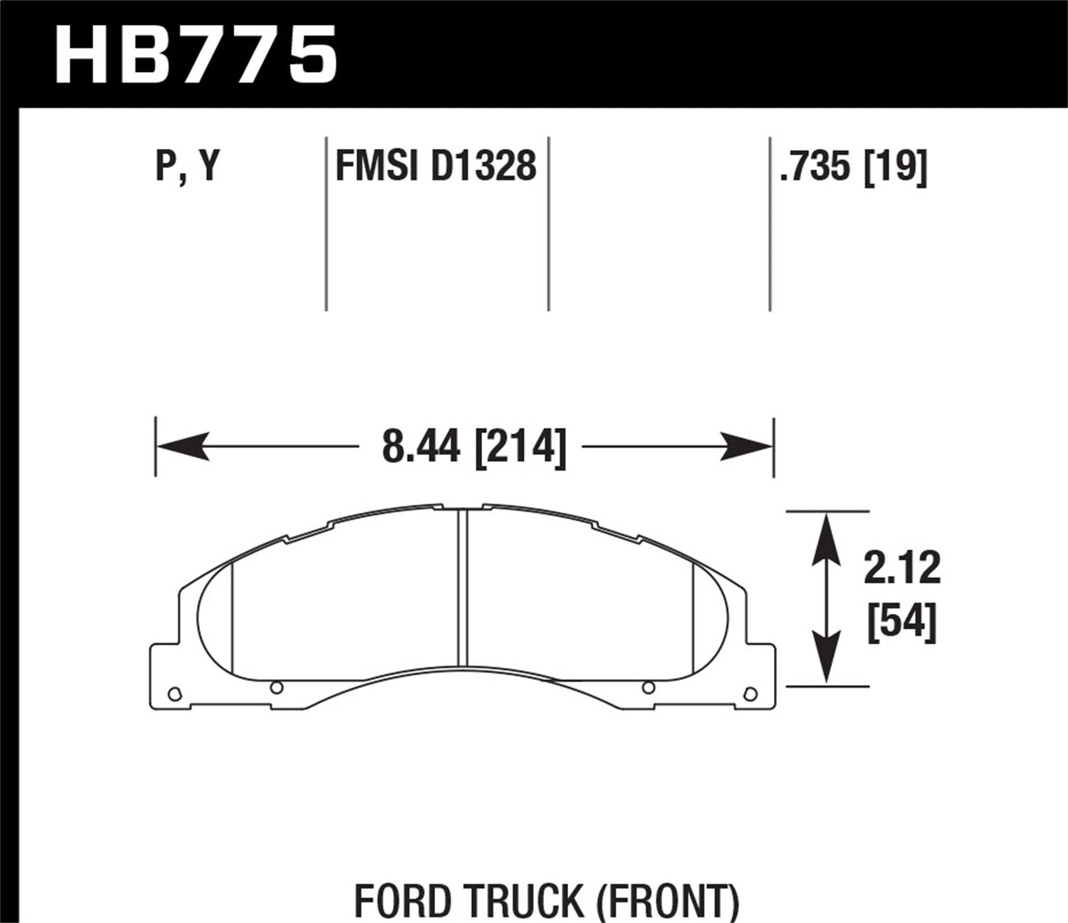 Hawk Performance HB775P.735 SuperDuty Disc Brake Pad