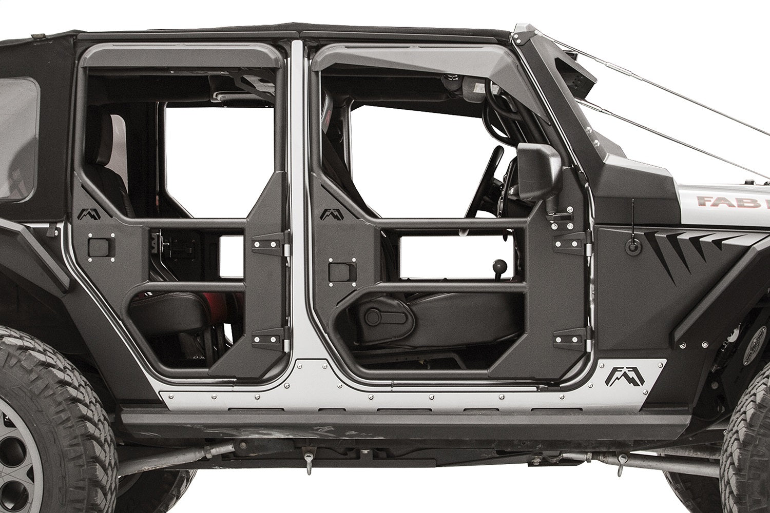 Fab Fours JK1030-1 Full Tube Doors Fits 07-18 Wrangler (JK)