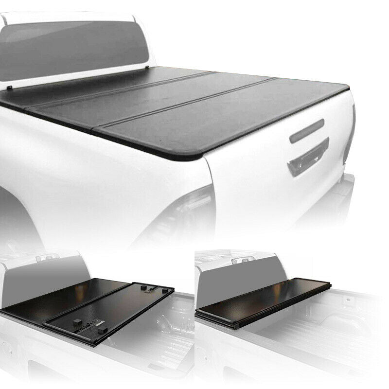 Hard Tri-Fold Tonneau Cover Compatible With Isuzu D-Max 12-25 (Double Cab)