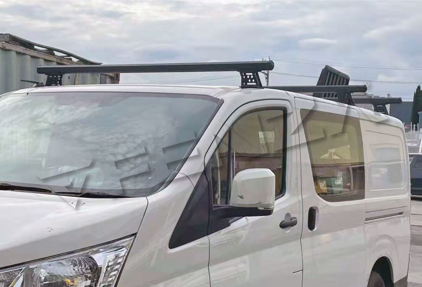 Cross Bars Set of 3 Roof Cargo Compatible With Toyota Hiace 19-25