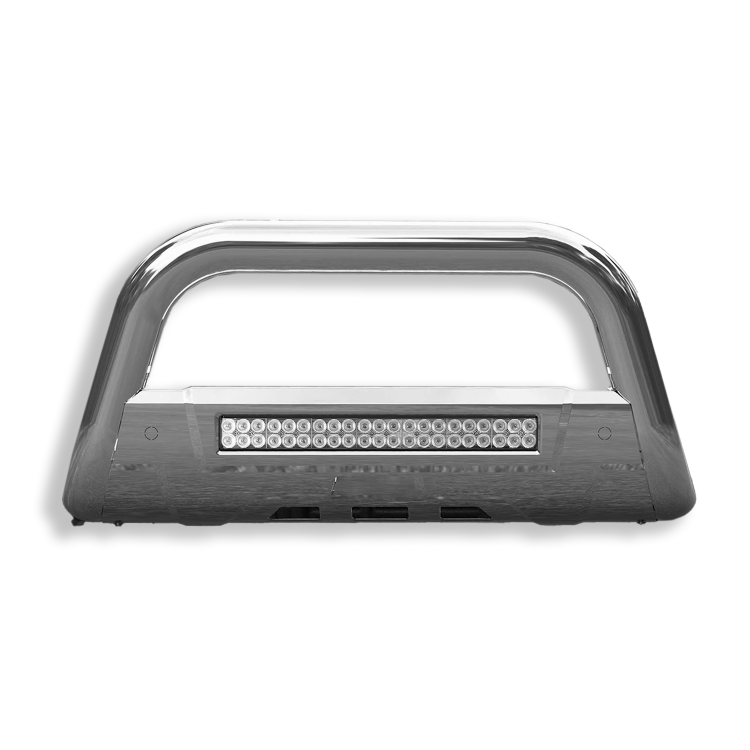 FENZA Chrome Front Bumper Nuder Guard 3.5" w/ LED Compatible with Hilux, D-Max, Frontier, Ranger