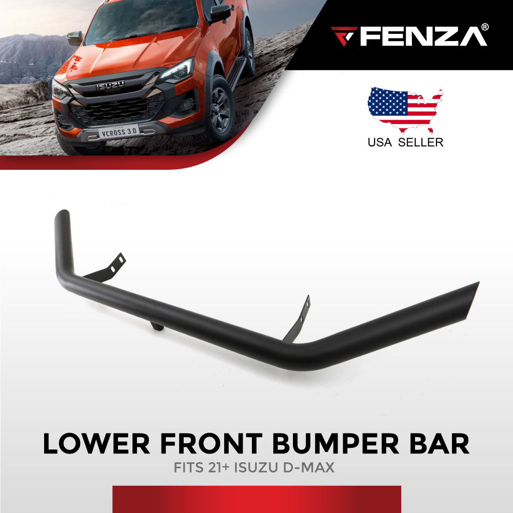 FENZA Lower Front Bumper 3 in Bar (Matte Black) for 2021-2024 Isuzu D-Max