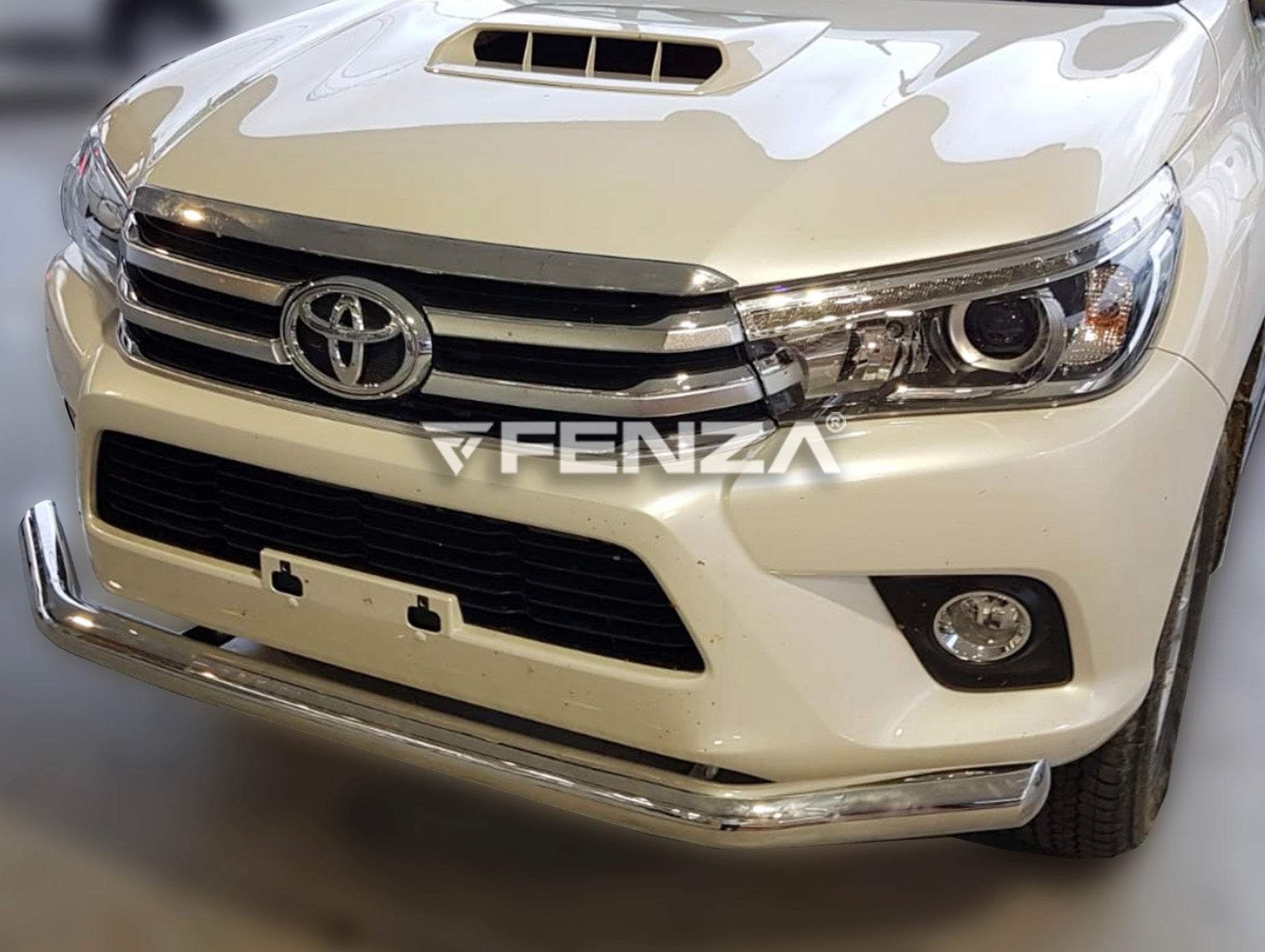 FENZA Stainless Lower Front Bumper Bar 3 in for 2016-2024 Toyota Hilux