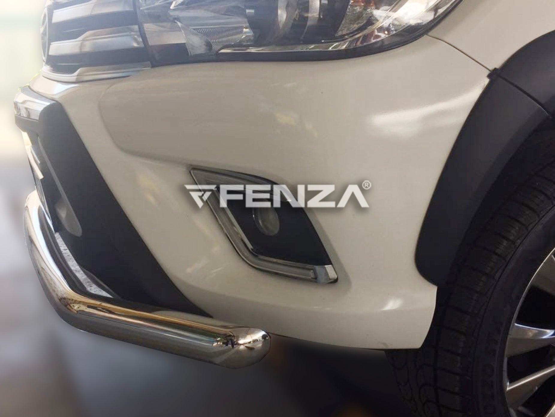 FENZA Stainless Lower Front Bumper Bar 3 in for 2016-2024 Toyota Hilux