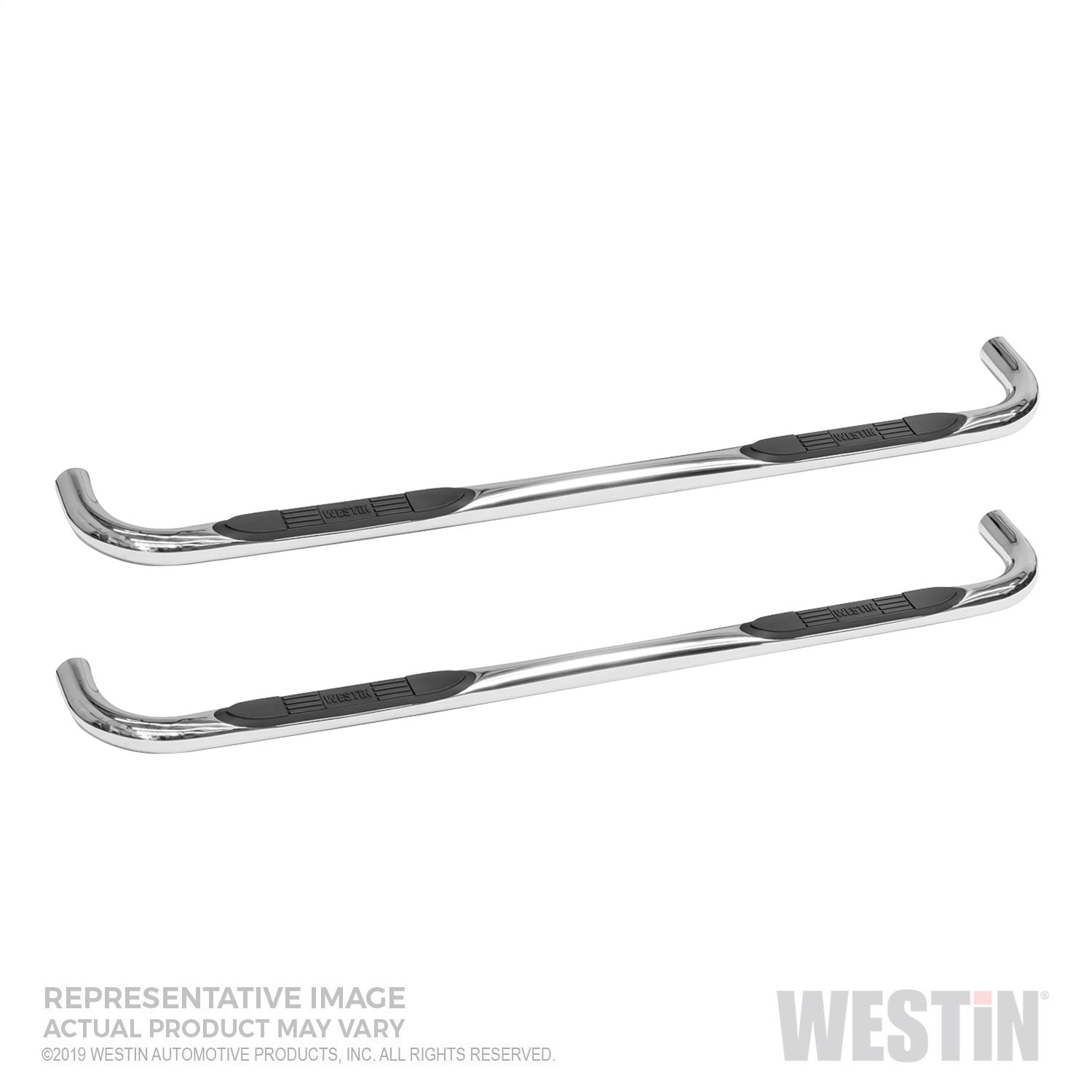 Westin 23-4120 E-Series 3 Round Nerf Step Bars Fits Sierra 1500 Silverado 1500