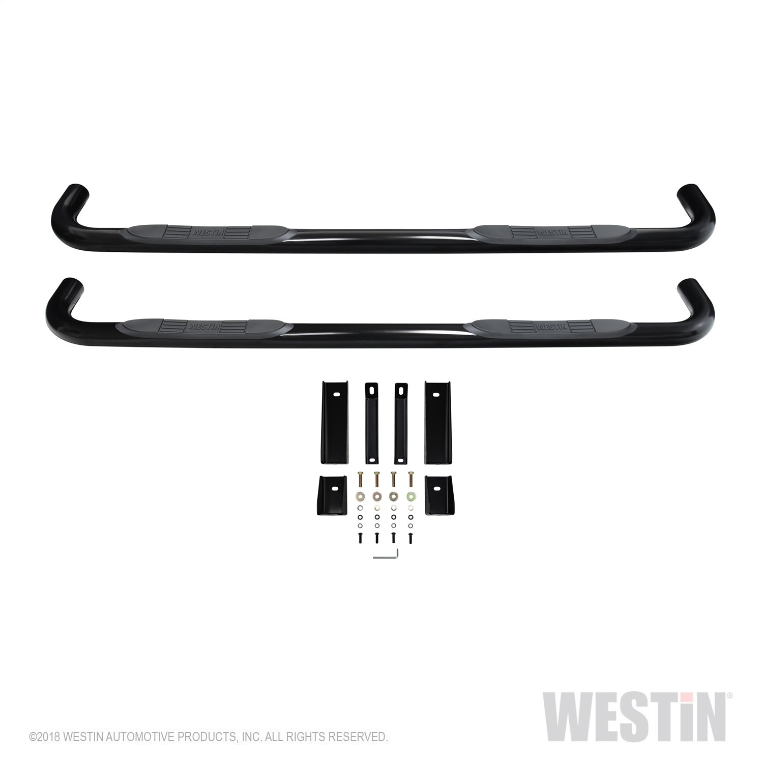 Westin 23-4135 E-Series 3 Round Nerf Step Bars Fits Sierra 1500 Silverado 1500