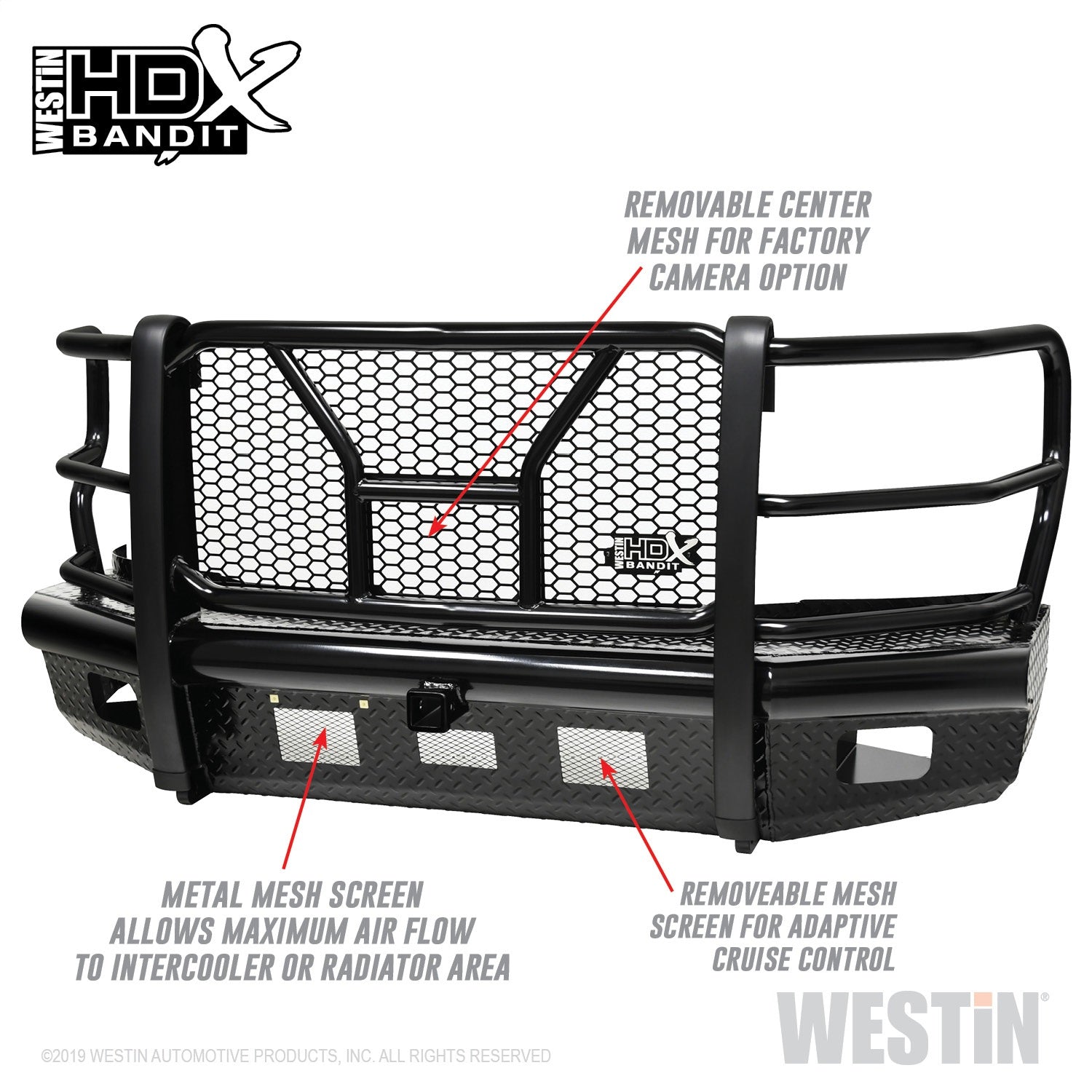 Westin 58-31125 HDX Bandit Front Bumper Fits F-250 Super Duty F-350 Super Duty