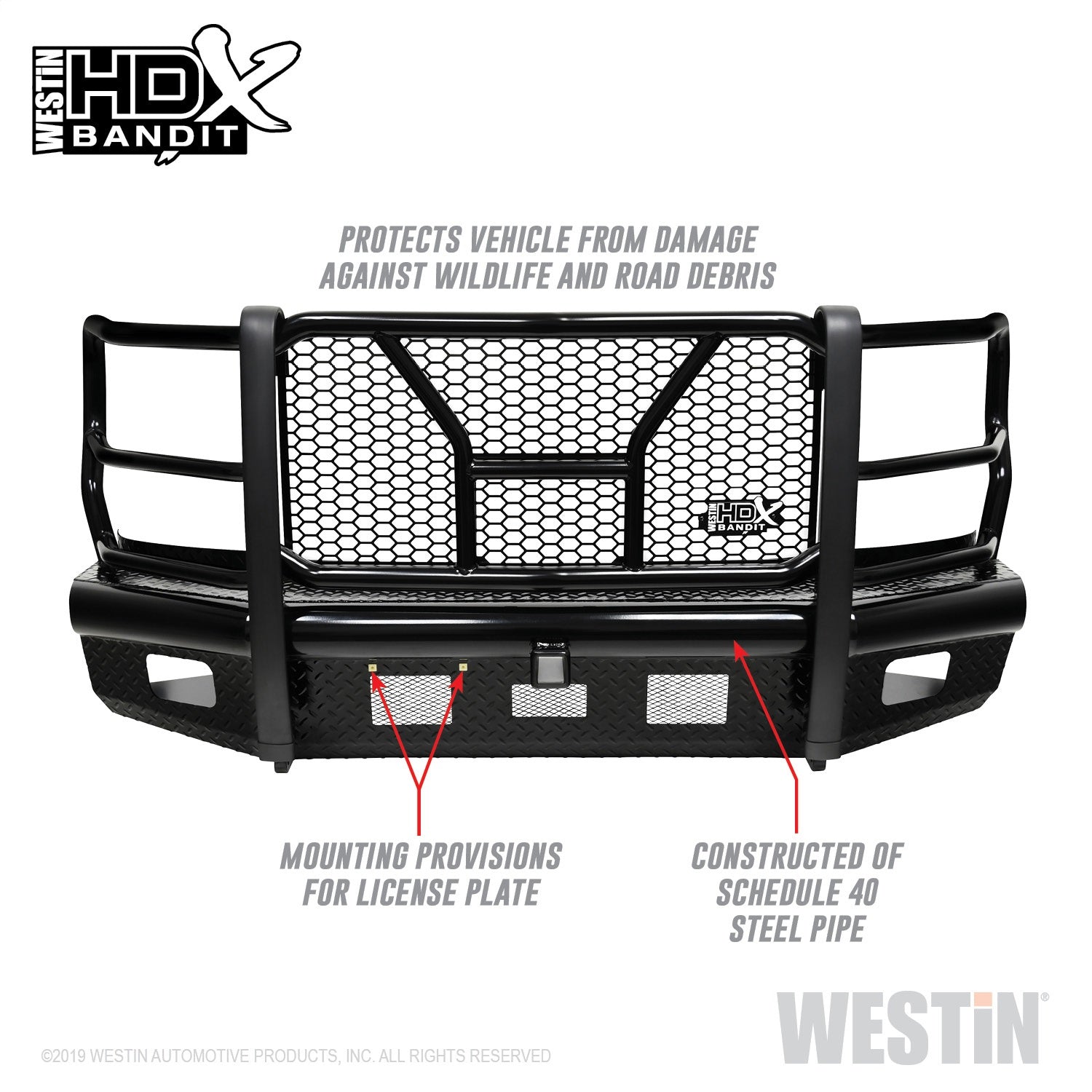 Westin 58-31125 HDX Bandit Front Bumper Fits F-250 Super Duty F-350 Super Duty