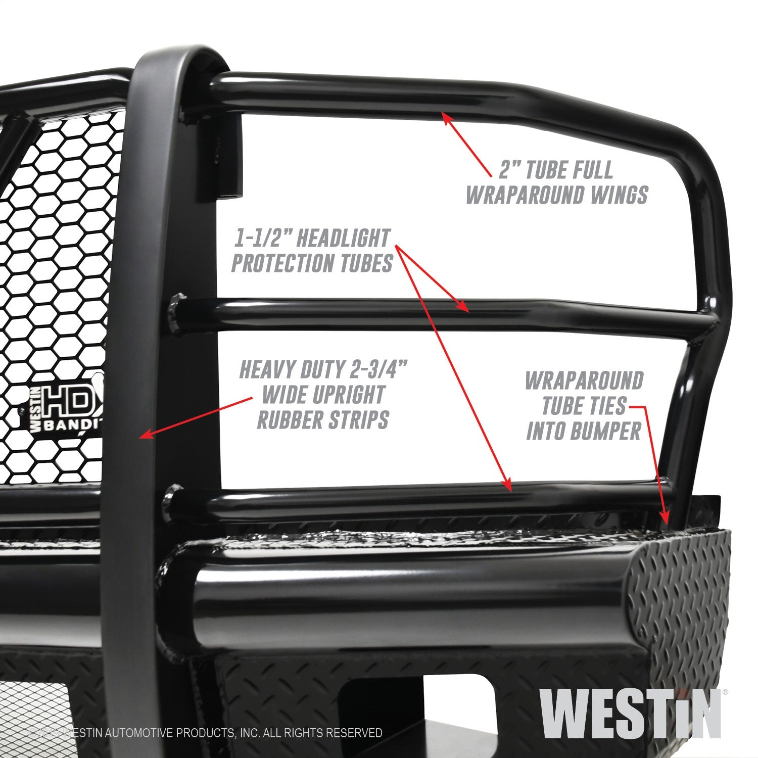 Westin 58-31125 HDX Bandit Front Bumper Fits F-250 Super Duty F-350 Super Duty