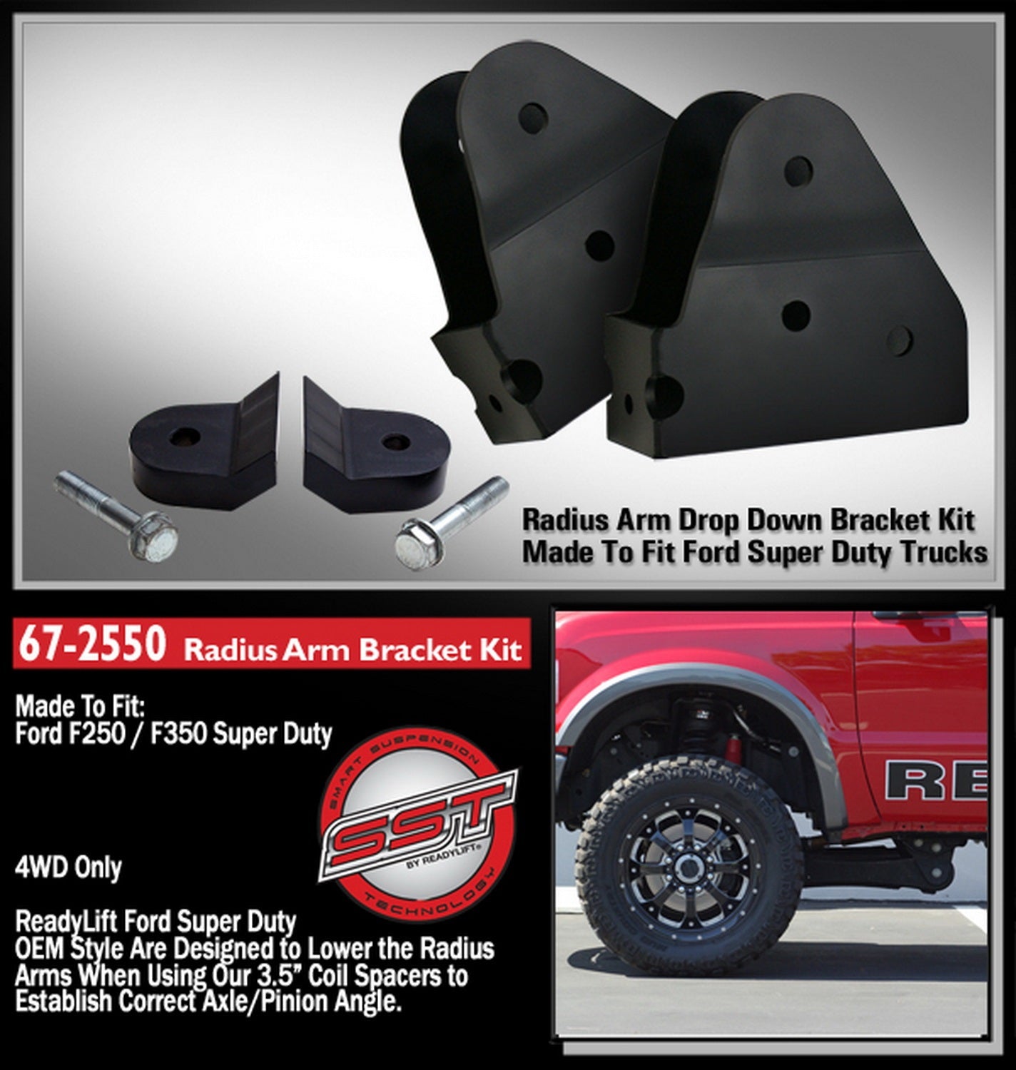 ReadyLift 67-2550 Radius Arm Bracket Kit