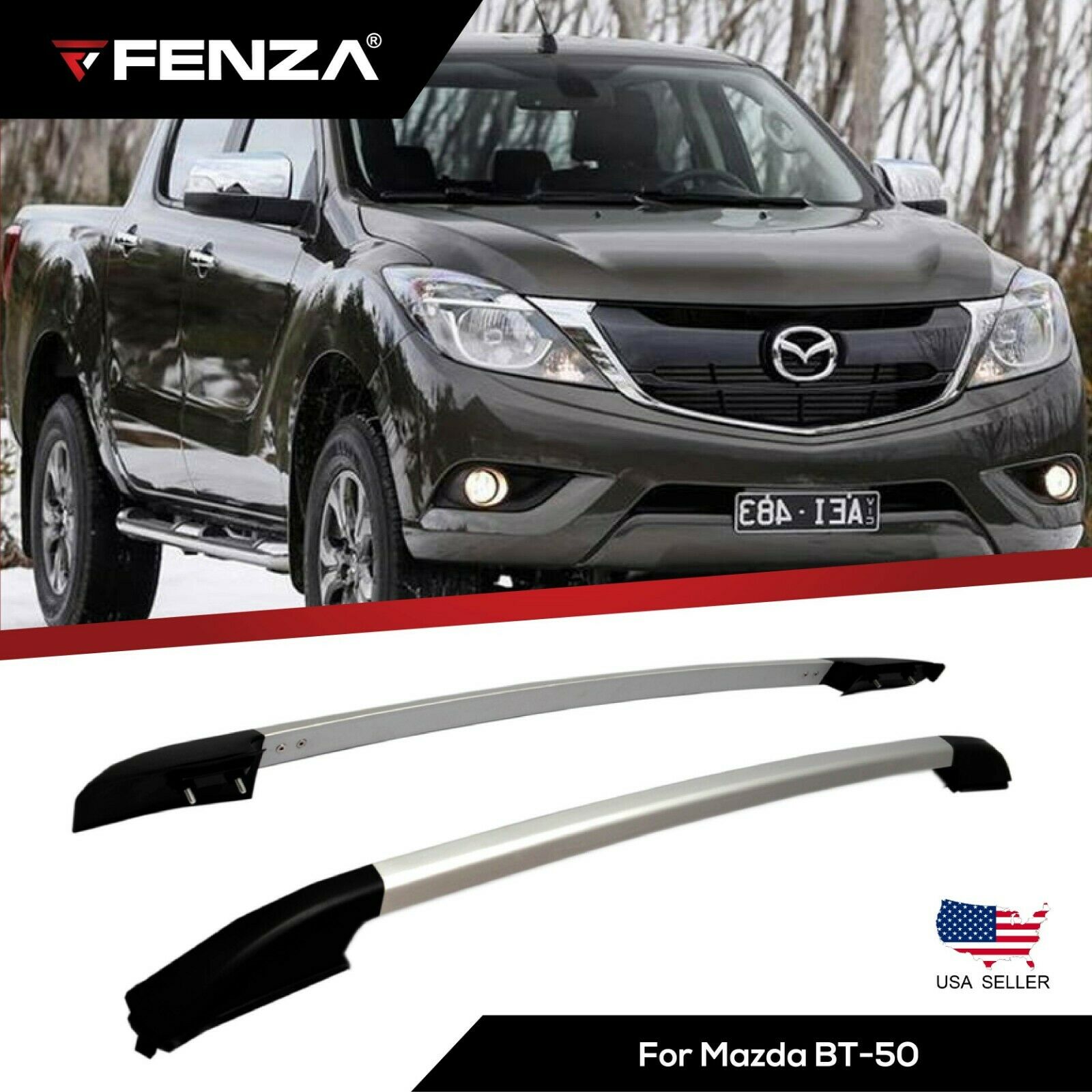 Roof Bars Factory Style for 2012-2021 Mazda BT-50